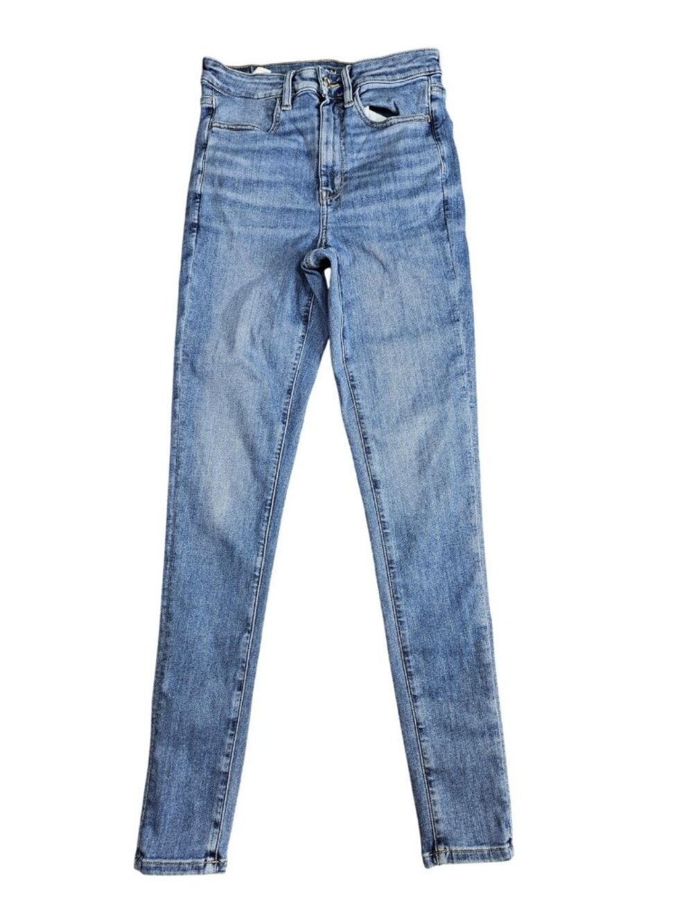 American Eagle Outfitters Super Hi Rise Jegging Jeans Womens 4 Long Blue Stretch